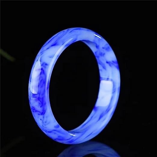 ZLXDP Hetian Jade Gobi Jade Gold Silk Jade Blue and White Jade Bracelet Floating Flower Jade Bracelet Female Jade