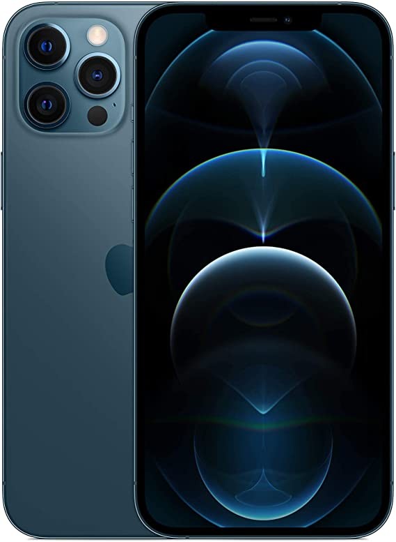 Apple iPhone 12 Pro Max, 512GB, Pacific Blue - Fully Unlocked (Renewal)
