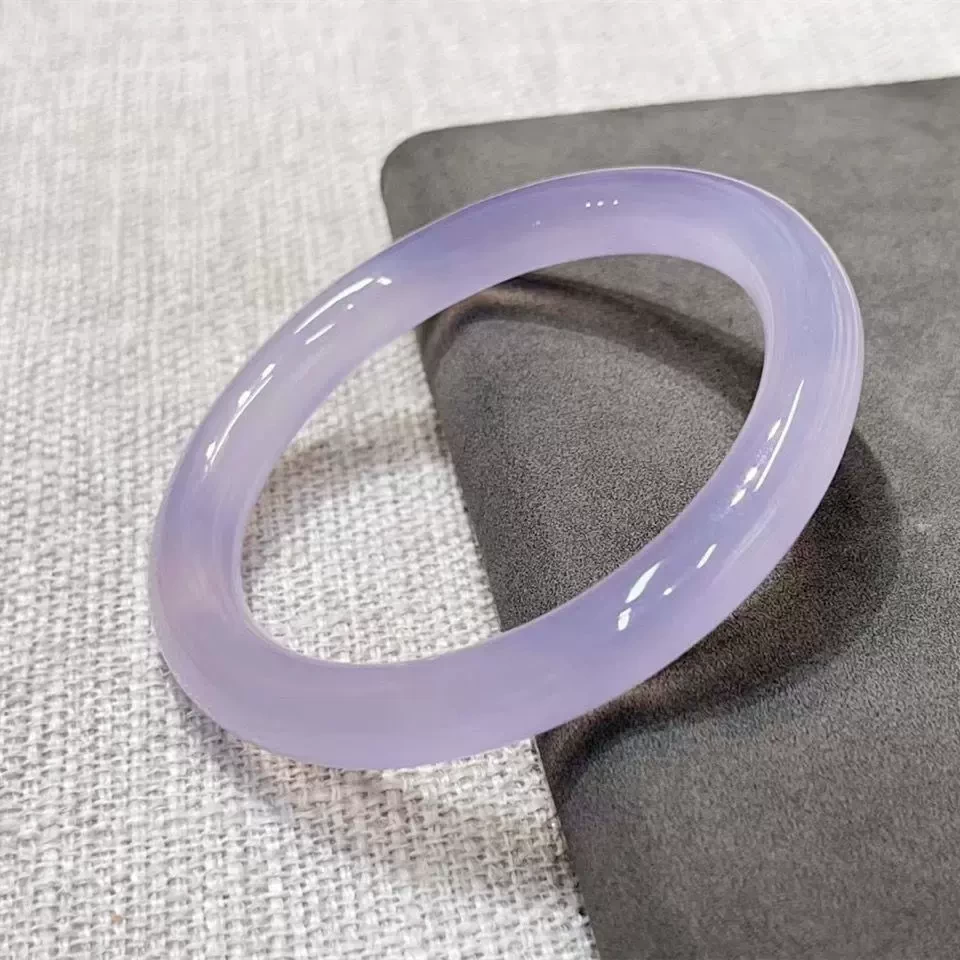 Taro mud bobo bracelet violet chalcedony temperament female round bar lavender bobo natural sweet agate jingle bracelet