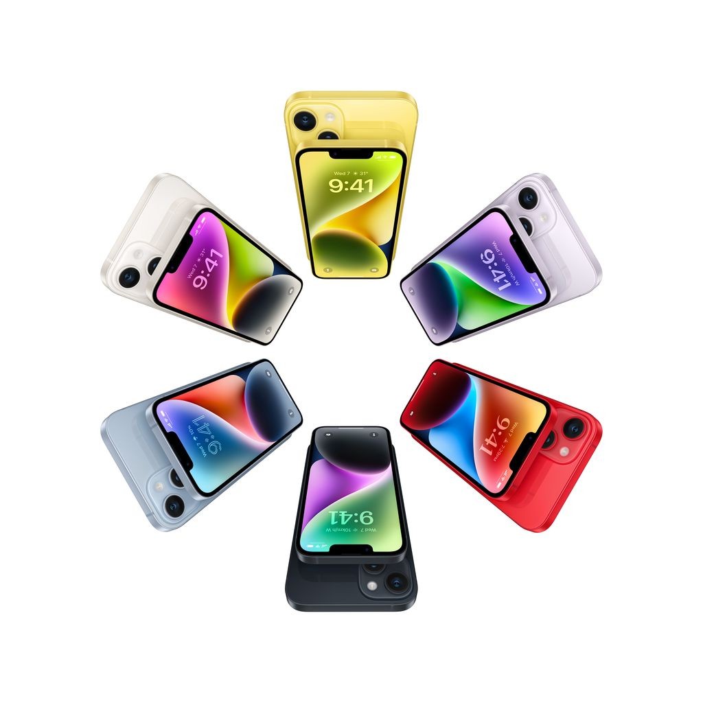 Apple iPhone 14 Plus 128G  Purple Blue Red Yellow Midnight Starlight